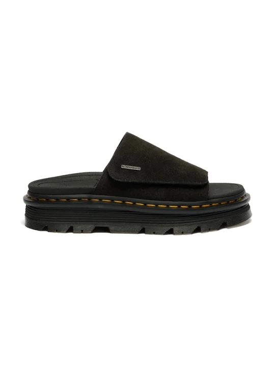 Zdjęcie produktu Dr. Martens klapki na platformie zamszowe ZebZag Slide czarny
