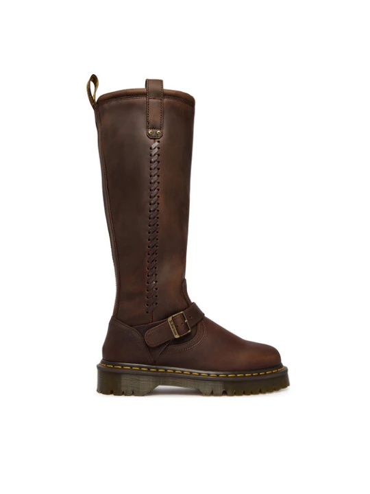 Zdjęcie produktu Dr. Martens Kozaki ANISTONE KNEE HIGH CRAZY HORSE DM41871200 Brązowy