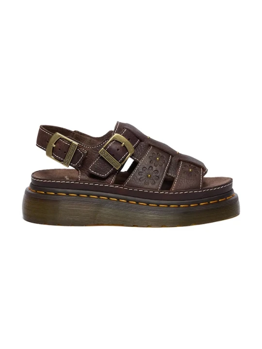 Zdjęcie produktu Dr. Martens sandały na platformie damskie skórzane Wrenlie brązowy