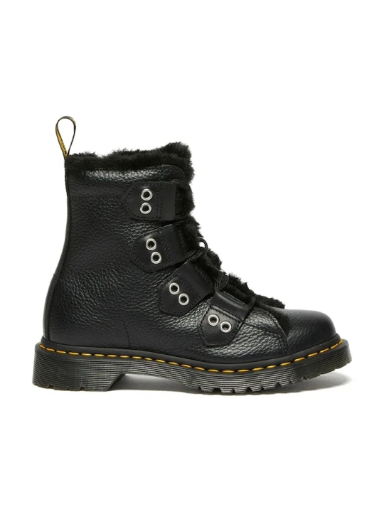 Zdjęcie produktu Dr. Martens workery skórzane 1460 LTT Fur Lined czarny