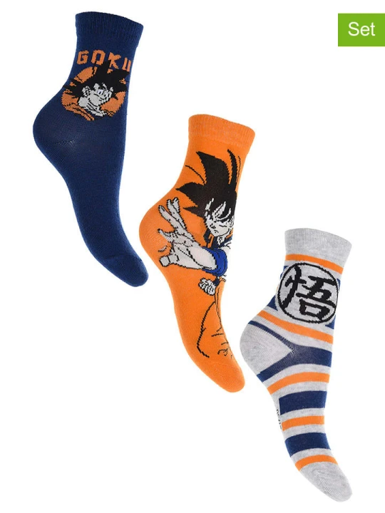 Zdjęcie produktu Dragon Ball Z Skarpety (3 pary) "Dragon ball super" ze wzorem rozmiar: 27-30