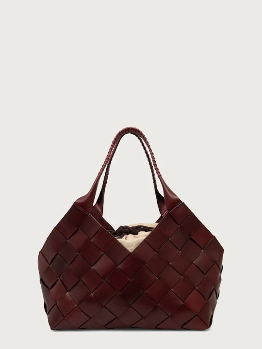 Zdjęcie produktu Dragon Diffusion torebka shopper damska skórzana bordowy