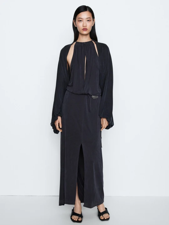 Zdjęcie produktu Drapowane Bolerko - Studio - Niebieski - Massimo Dutti - Female