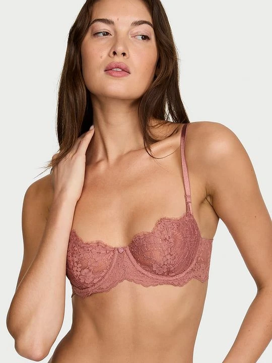 Zdjęcie produktu Dream Angels Biustonosz nieusztywniany balkonetka Wicked Lace Balconette Victoria's Secret Różowy
