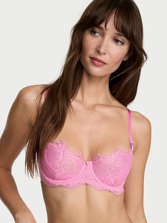 Zdjęcie produktu Dream Angels Biustonosz nieusztywniany balkonetka Wicked Lace Balconette Victoria's Secret Różowy