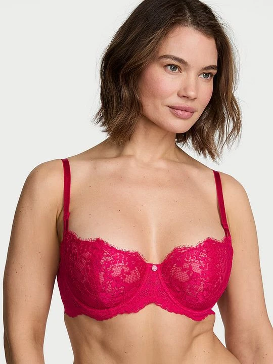 Zdjęcie produktu Dream Angels Biustonosz nieusztywniany balkonetka Wicked Lace Balconette Victoria's Secret Różowy