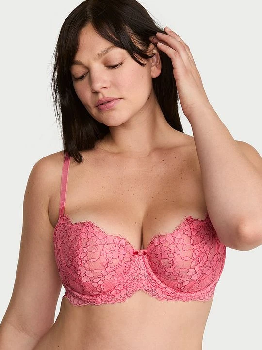 Zdjęcie produktu Dream Angels Biustonosz nieusztywniany balkonetka Wicked Lace Balconette Victoria's Secret Różowy