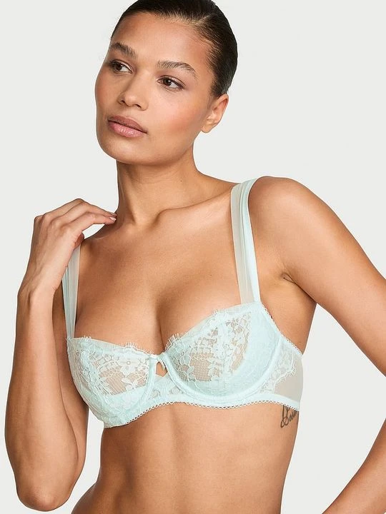 Zdjęcie produktu Dream Angels Biustonosz nieusztywniany balkonetka Wicked Mesh-Trim Victoria's Secret Niebieski