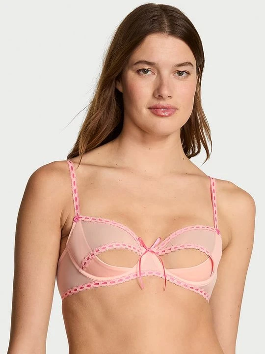 Zdjęcie produktu Dream Angels Biustonosz nieusztywniany balkonetka Wicked Ribbon Slot Victoria's Secret Pomarańczowy