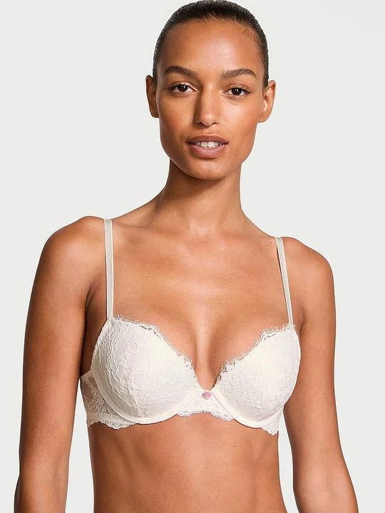 Zdjęcie produktu Dream Angels Biustonosz push-up koronkowy Victoria's Secret Biały