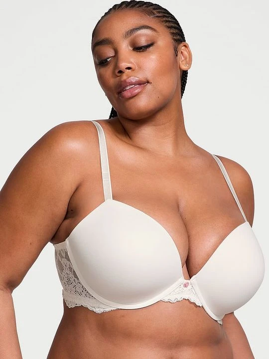 Zdjęcie produktu Dream Angels Biustonosz push-up Smooth and Lace Victoria's Secret Biały