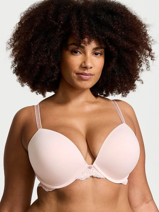 Zdjęcie produktu Dream Angels Biustonosz push-up Smooth and Lace Victoria's Secret Różowy
