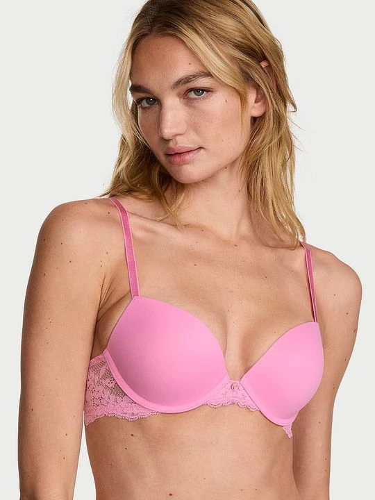 Zdjęcie produktu Dream Angels Biustonosz push-up Smooth and Lace Victoria's Secret Różowy