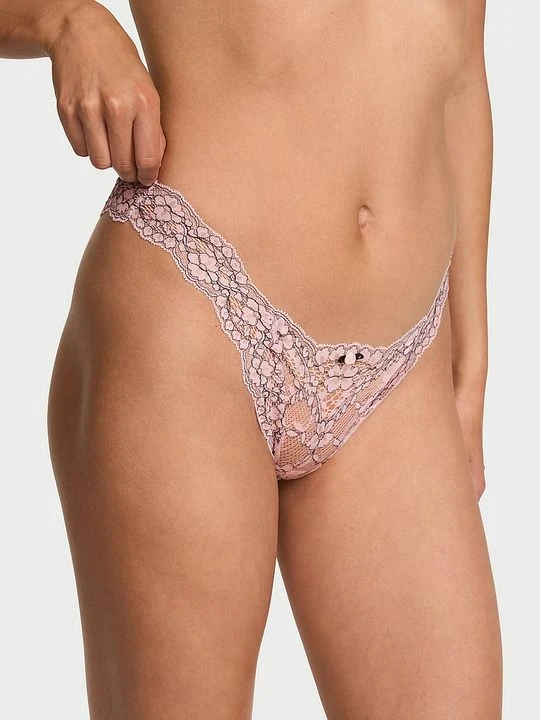 Zdjęcie produktu Dream Angels Majtki koronkowe brazyliany Brazilian Victoria's Secret Różowy