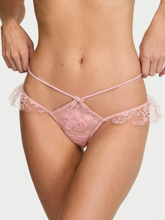 Zdjęcie produktu Dream Angels Majtki z otwartym tyłem Rosette Reverie Victoria's Secret Różowy