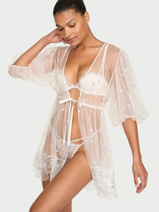 Zdjęcie produktu Dream Angels Szlafrok prześwitujący dla Panny Młodej Atelier Bridal Victoria's Secret Biały