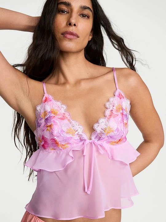 Zdjęcie produktu Dream Angels Top biustonoszowy z haftem Watercolor Victoria's Secret Z nadrukiem