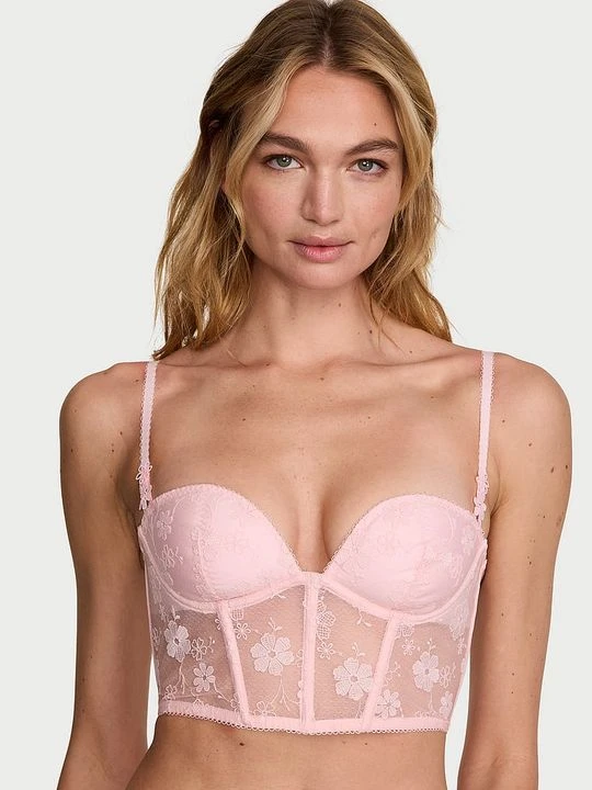 Zdjęcie produktu Dream Angels Top gorsetowy Blossom Embroidery Victoria's Secret Różowy
