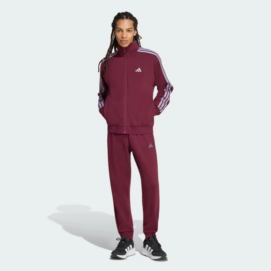 Zdjęcie produktu Dres 3-Stripes Fleece Adidas bordowy