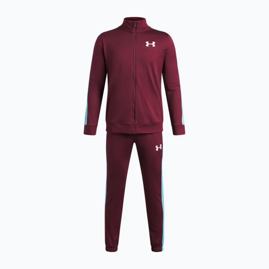 Zdjęcie produktu Dres dziecięcy Under Armour Knit Track Suit vintage maroon / fresco blue / white