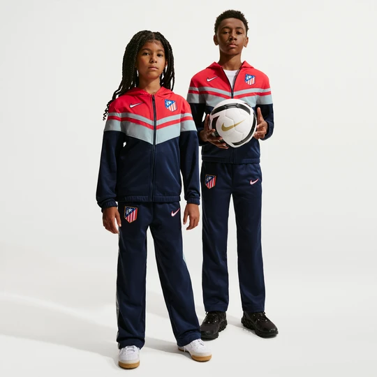 Zdjęcie produktu Dres piłkarski z kapturem dla dużych dzieci Nike Dri-FIT Atlético Madryt (wersja trzecia) - Czerwony