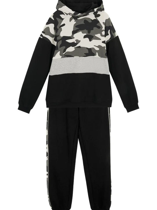 Zdjęcie produktu Dres z czystej bawełny organicznej (komplet 2-cz.) BonPrix czarny