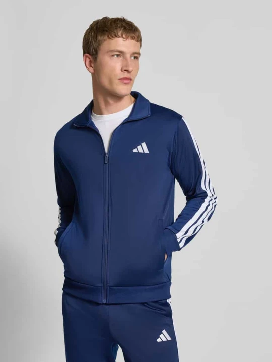 Zdjęcie produktu Dres z elastycznymi wykończeniami Adidas Ciemnoniebieski