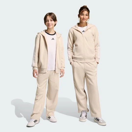 Zdjęcie produktu Dres z kapturem dla dzieci Fleece Adidas beżowy