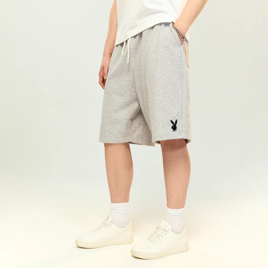 Zdjęcie produktu Dresowe szorty z motywem króliczka Playboy House szary