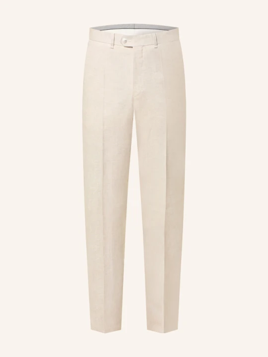 Zdjęcie produktu Dressler Spodnie Garniturowe Regular Fit Z Lnu beige