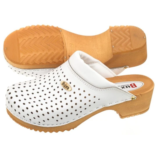 Zdjęcie produktu Drewniaki Supercomfort Białe F11 (BX2-b) Buxa