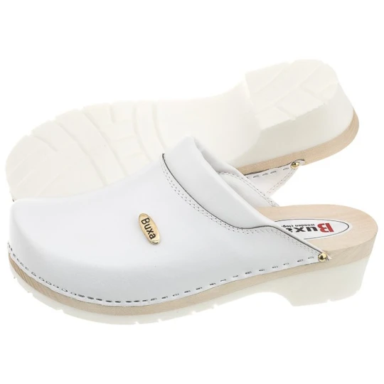 Zdjęcie produktu Drewniaki Supercomfort Białe FPU10 (BX3-b) Buxa
