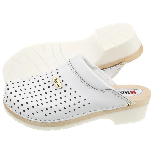 Zdjęcie produktu Drewniaki Supercomfort Białe FPU11 (BX4-b) Buxa