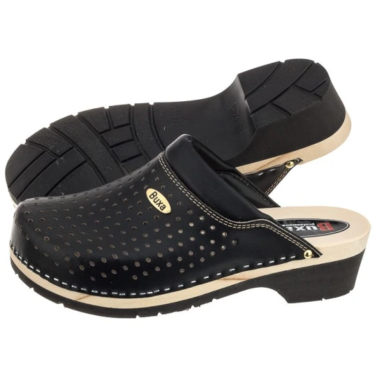 Zdjęcie produktu Drewniaki Supercomfort Czarne 2 FPU11 (BX4-g) Buxa