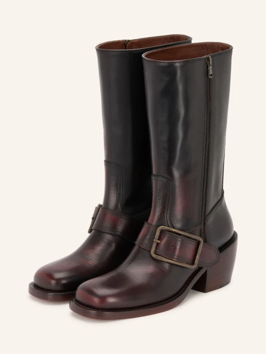 Zdjęcie produktu Dries Van Noten Botki Motocyklowe braun CIEMNOBRĄZOWY