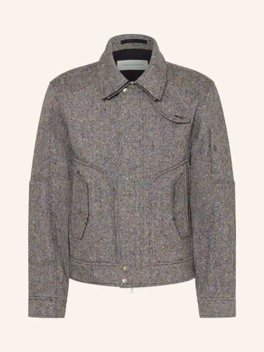 Zdjęcie produktu Dries Van Noten Kurtka Typu Bomberka Z Tweedu schwarz