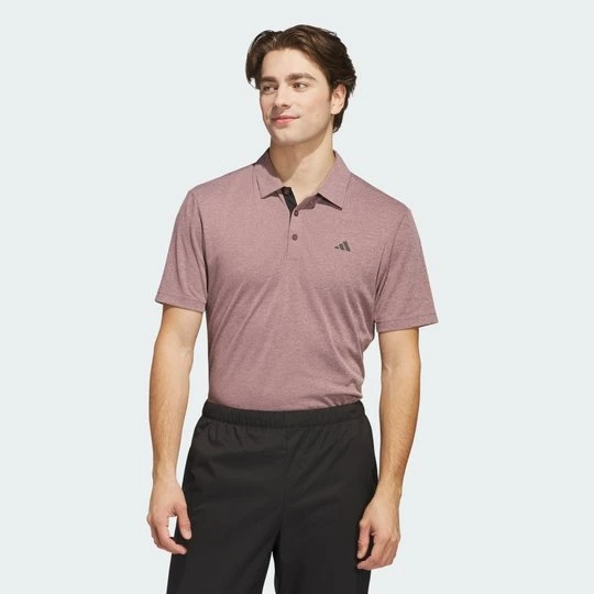 Zdjęcie produktu Drive Heather Polo Shirt Adidas Aurora Ruby Mel.