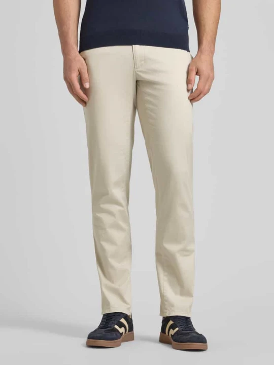 Zdjęcie produktu spodnie o kroju slim fit z ultralight wykończeniem model 'Fabio' BRAX Gliniany