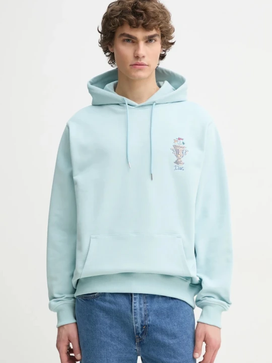 Zdjęcie produktu Drôle de Monsieur bluza bawełniana Le Hoodie Vase Drole de Monsieur turkusowy