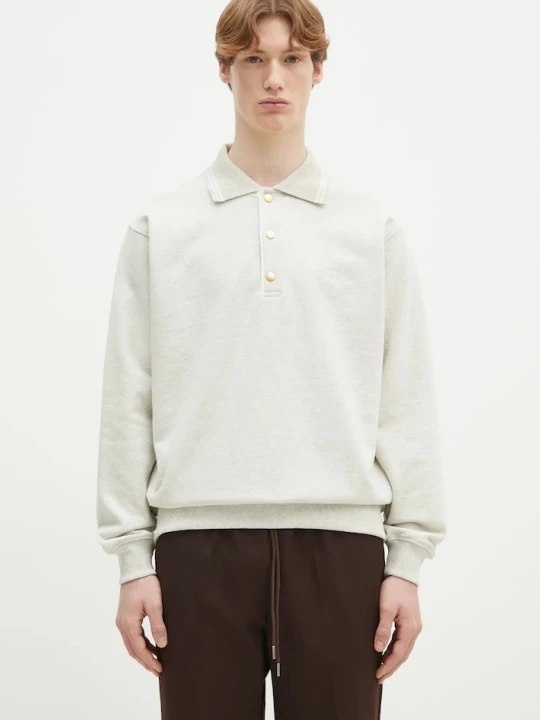 Zdjęcie produktu Drôle de Monsieur bluza bawełniana Le Polo Drule Drole de Monsieur szary