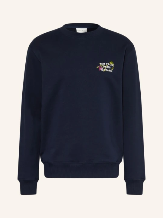 Zdjęcie produktu Drôle De Monsieur Bluza Le Sweatshirt Vine Embroidered Slogan blau Drole de Monsieur