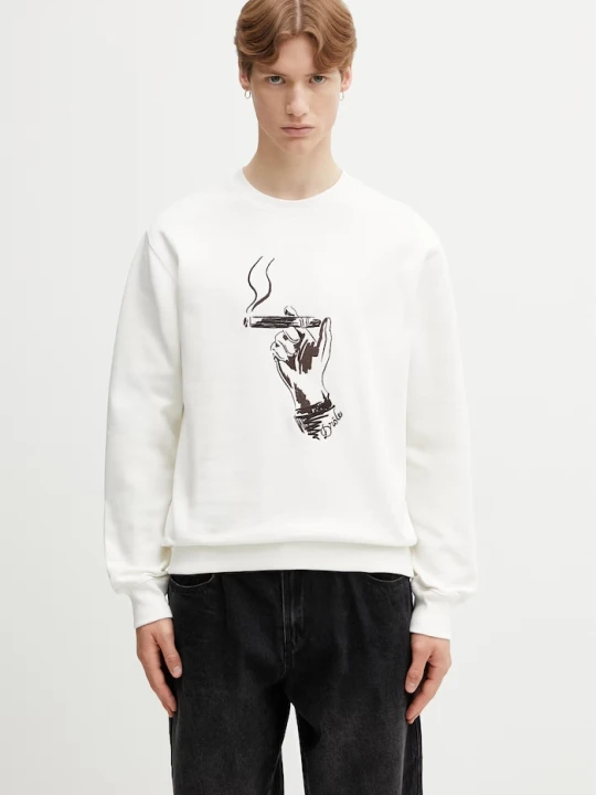 Zdjęcie produktu Drôle de Monsieur bluza męska bawełniana Cuba Drole de Monsieur beżowy