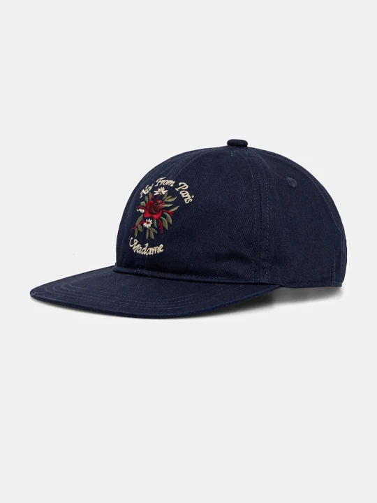 Zdjęcie produktu Drôle de Monsieur czapka z daszkiem bawełniana Casquette Slogan Rose Drole de Monsieur granatowy