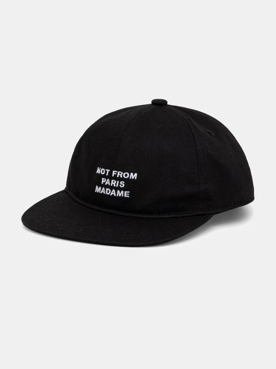 Zdjęcie produktu Drôle de Monsieur czapka z daszkiem bawełniana La Casquette Slogan Drole de Monsieur czarny