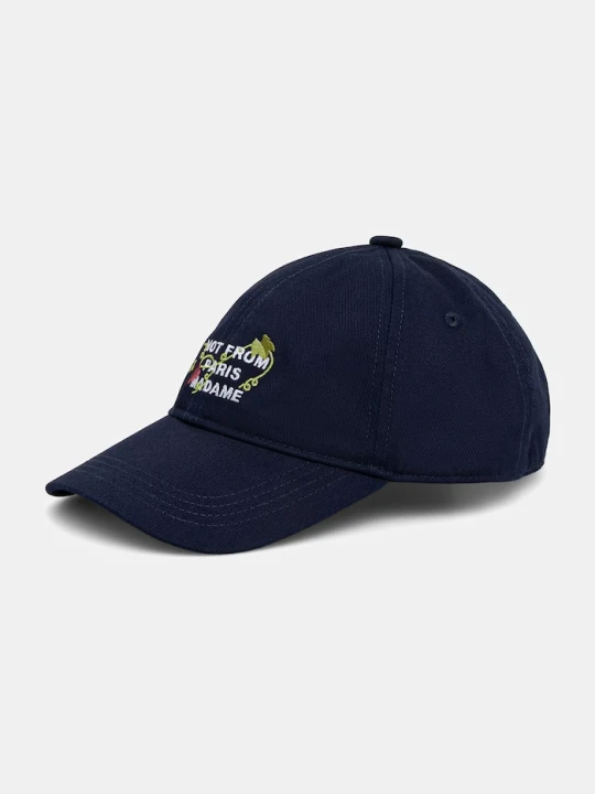 Zdjęcie produktu Drôle de Monsieur czapka z daszkiem męska bawełniana Vine Embroidered Slogan Drole de Monsieur granatowy