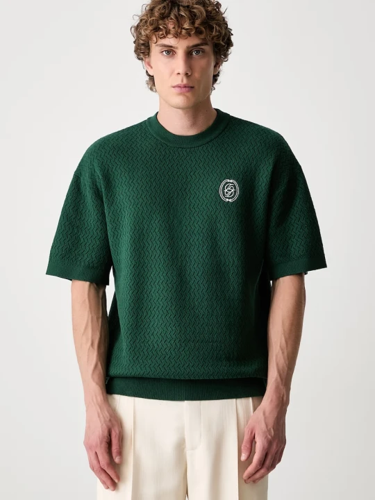 Zdjęcie produktu Drôle de Monsieur D Mirror T-shirt swetrowy bawełniany męski Drole de Monsieur