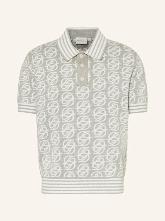 Zdjęcie produktu Drôle De Monsieur Dzianinowa Koszulka Polo grau Drole de Monsieur