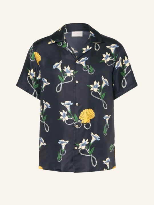 Zdjęcie produktu Drôle De Monsieur Jedwabna Koszula W Stylu Kurortowym blau Drole de Monsieur