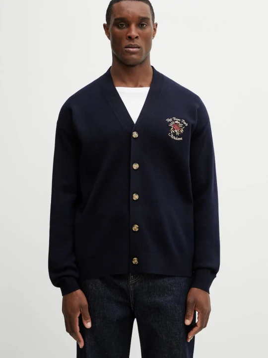 Zdjęcie produktu Drôle de Monsieur kardigan wełniany Le Cardigan Slogan Rose Drole de Monsieur