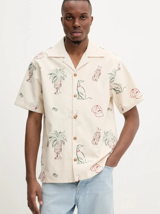 Zdjęcie produktu Drôle de Monsieur koszula bawełniana La Chemise Brodee Country Club Drole de Monsieur